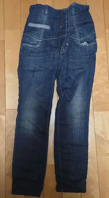 MISS SIXTY 다크 블루 하이웨스트 데님 팬츠