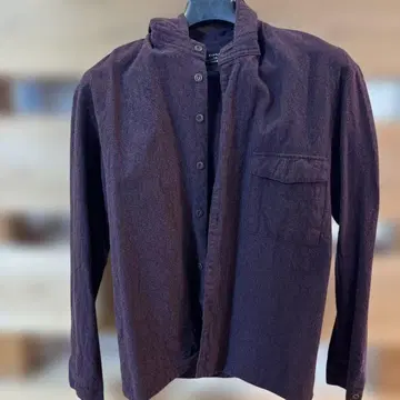 REMILLA 후드 부착 다크 퍼플 셔츠