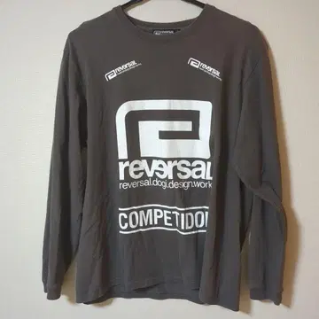 리버설 긴팔 티셔츠 XL 다크 그레이 긴팔 티