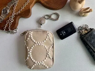 [ 릴 포함 키 파우치 ] 미나 페르호넨 탬버린 light beige