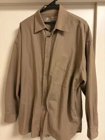 무인양품 베이지 XL 긴팔 자켓 셔츠 100% 코튼