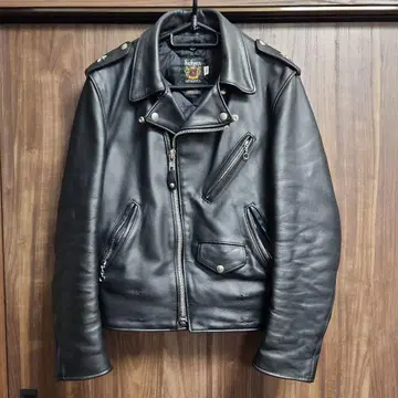 Schott 블랙 더블 라이더 자켓