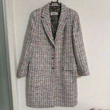 에트로 Etro 트위드 페이즐리 무늬 롱 코트