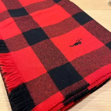 FUKUZO 빨검 체크 머플러