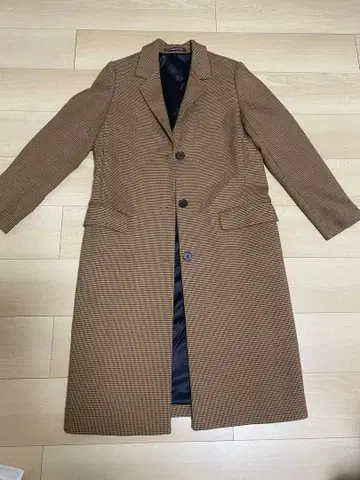 데 코토니에 체크 롱 코트 사이즈 7