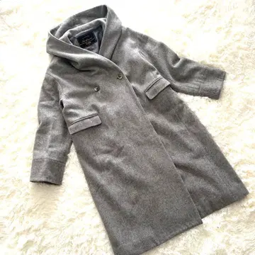 슬로브 이에나 SLOBE IENA 그레이 울 캐시미어 혼방 롱 코트