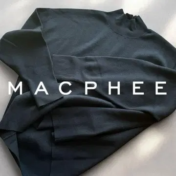 MACPHEE 맥피 네이비 하이넥 니트 스웨터 울 겨울