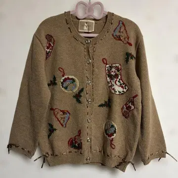 핑크하우스 크리스마스 니트 가디건