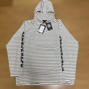 AND SUNS 화이트 스트라이프 후드티 XL