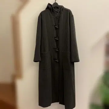 캘빈클라인 롱 더플 코트 차콜 그레이