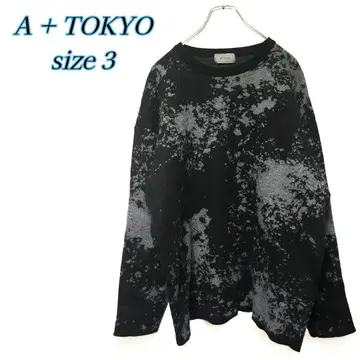 A+TOKYO 오버 사이즈 총 패턴 니트 블랙 3