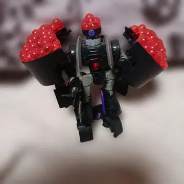 로봇 블랙 빨간색 공 모양 장식