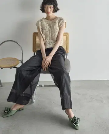 [택 포함 새상품] THE YOn 시어 오간 와이드 이지 팬츠