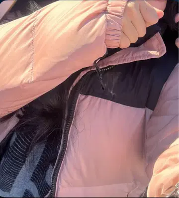 THE NORTH FACE 다운 자켓 핑크 블랙