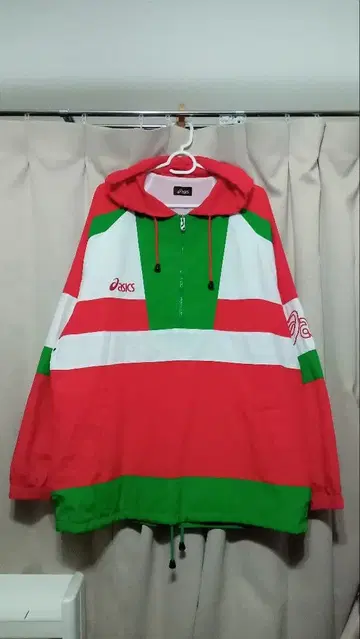 asics (아식스) 나일론 풀오버 트리코 컬러 빅 사이즈