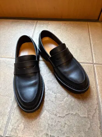 SONSHINBAL 블랙 가죽 로퍼 인솔 높음