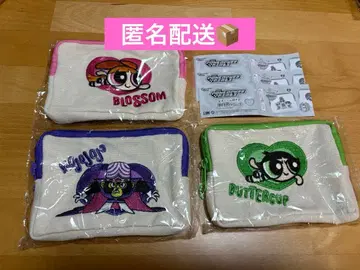 [ 당일 발송 ] 파워퍼프걸스 자수 파우치 가챠 3개 세트