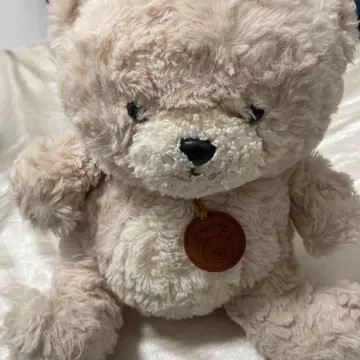 베이지색 곰 모양 봉제 인형 약 30cm
