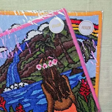 페이러 손수건 헤더 브라운 2종 세트 미개봉 새상품