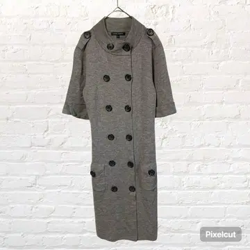 12195 바나나리퍼블릭 울 100% 반팔 니트 원피스 그레이 M