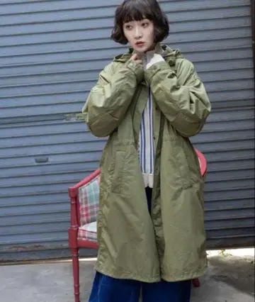 니코앤드 라이너 세트 스탠드 코트 모즈 코트 카키 M