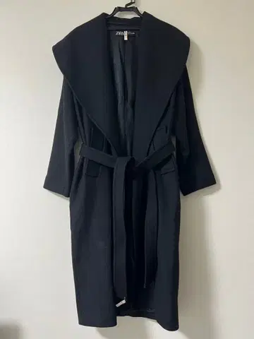 ZARA 코트 블랙 롱 코트 울