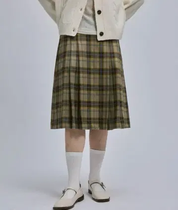 FEKETE 체크 스커트