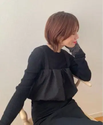 ROCCO 벌룬 자카드 뷔스티에 블랙