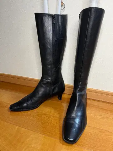 [ HIMIKO ] HIMIKO 롱 부츠 블랙 24.5