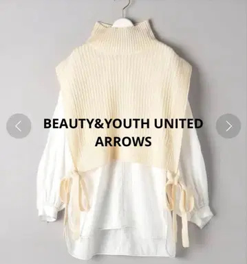 BEAUTY&YOUTH 레이어드 스타일 니트 베스트 부착 튜닉