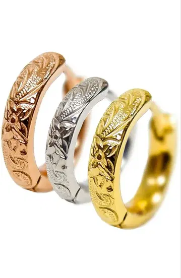 하와이안 주얼리 귀걸이 (양쪽 귀용) 골드