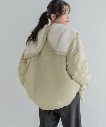 LOWRYSFARM 빅 칼라 플라이트 블루종 아이보리