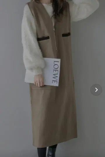 La-gemme 라지엠 V넥 롱 기장 오버롤 스커트