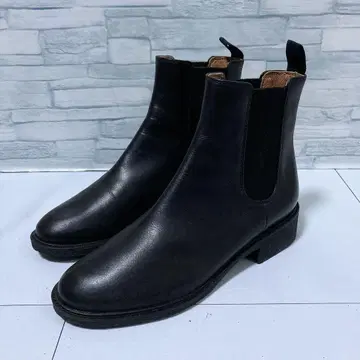 컨디션 최상 마가렛호웰 사이드 고어 부츠 천연 가죽 블랙 22.5