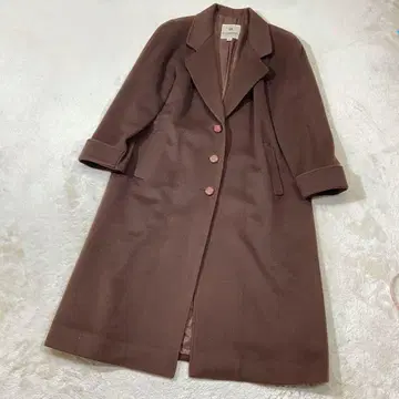 PARIENNE 캐시미어 100% 롱 코트 브라운 9호