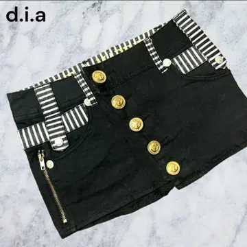 d.i.a 다이아 블랙 레이스업 미니 스커트 갸루 블랙