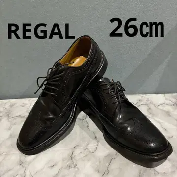 REGAL 블랙 윙팁 가죽 신발 26cm