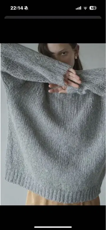 CLANE HALF SHEER LOOSE MOHAIR KNIT TOPS