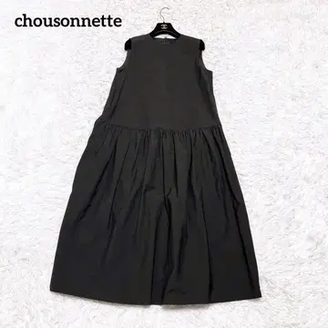 슈소네트 chousonnette 롱 원피스 슬리브리스 블랙