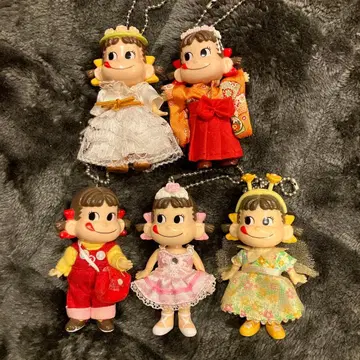 [ 익명 배송 ] 후지야 프리티 페코짱 키링 5개 세트