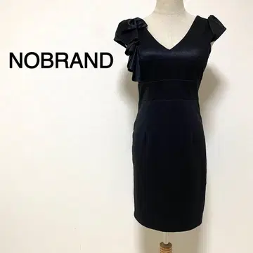 노브랜드 블랙 컬러 어깨 리본 원피스 드레스