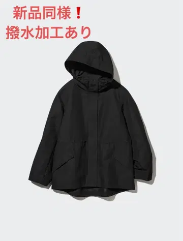 레어 유니클로 유틸리티 후드티 M 블랙 발수 가공