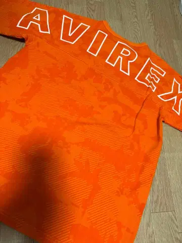 AVIREX 오렌지 카모플라주 T셔츠 M