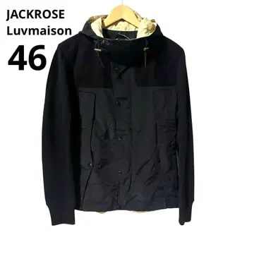 잭로즈 러브메종 마운틴 후드티 블랙 니트 소매 46 사이즈