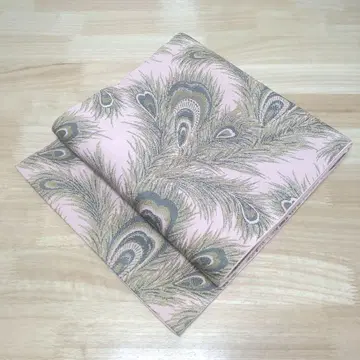 앤티크 오비 하트 같은 공작 깃털 패턴 라이트 핑크 나고야 오비 선착순