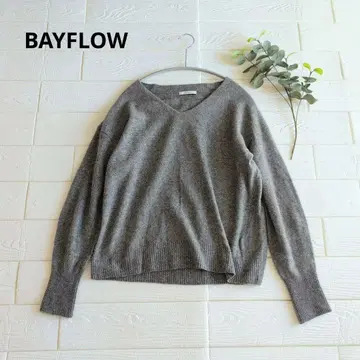 BAYFLOW 라쿤 V넥 니트 풀오버