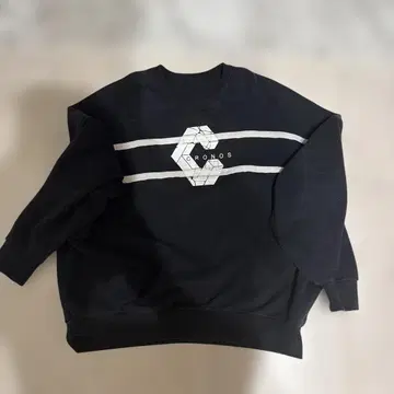 CRONOS 블랙 스트라이프 맨투맨