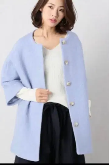 Spick & Span 노카라 코쿤 울 코트