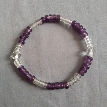 #자수정 평옥 수정 평옥 수정 커팅 팔찌 6mm