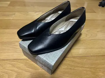 Mrs. Mercury 블랙 펌프스 스퀘어토 22.5 4E